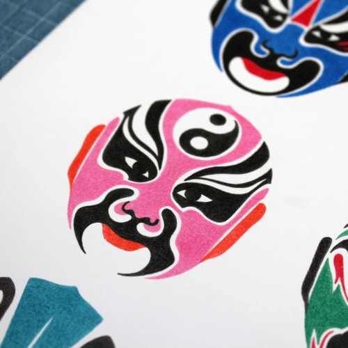 Masques d'opéra chinois