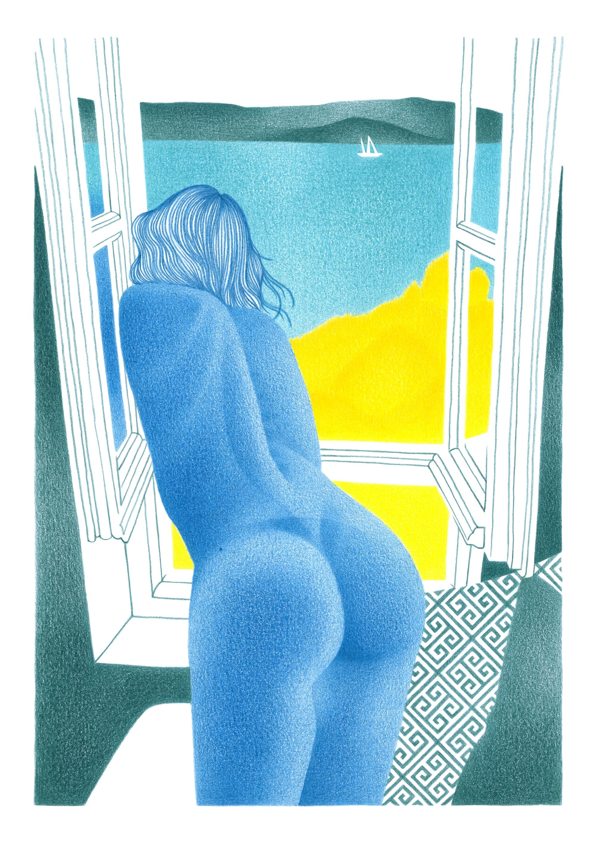 Hydra, bouli à la fenêtre - reproduction dessin A4