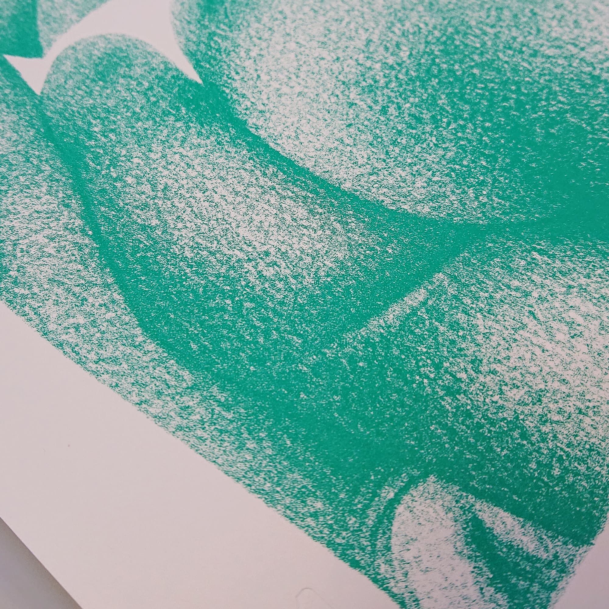 Le bouli turquoise - sérigraphie 30x30cm