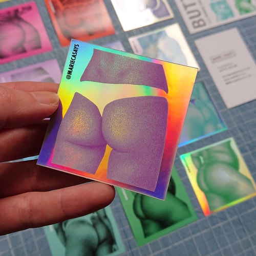 BUTT stickers - holographique