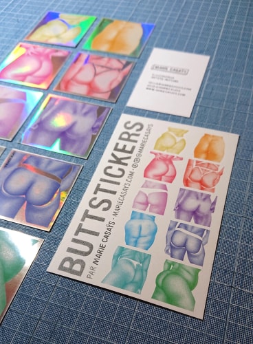 BUTT stickers - holographique