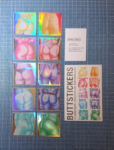 BUTT stickers - holographique