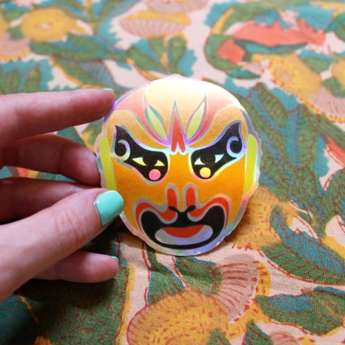 Masques d'opéra chinois - stickers