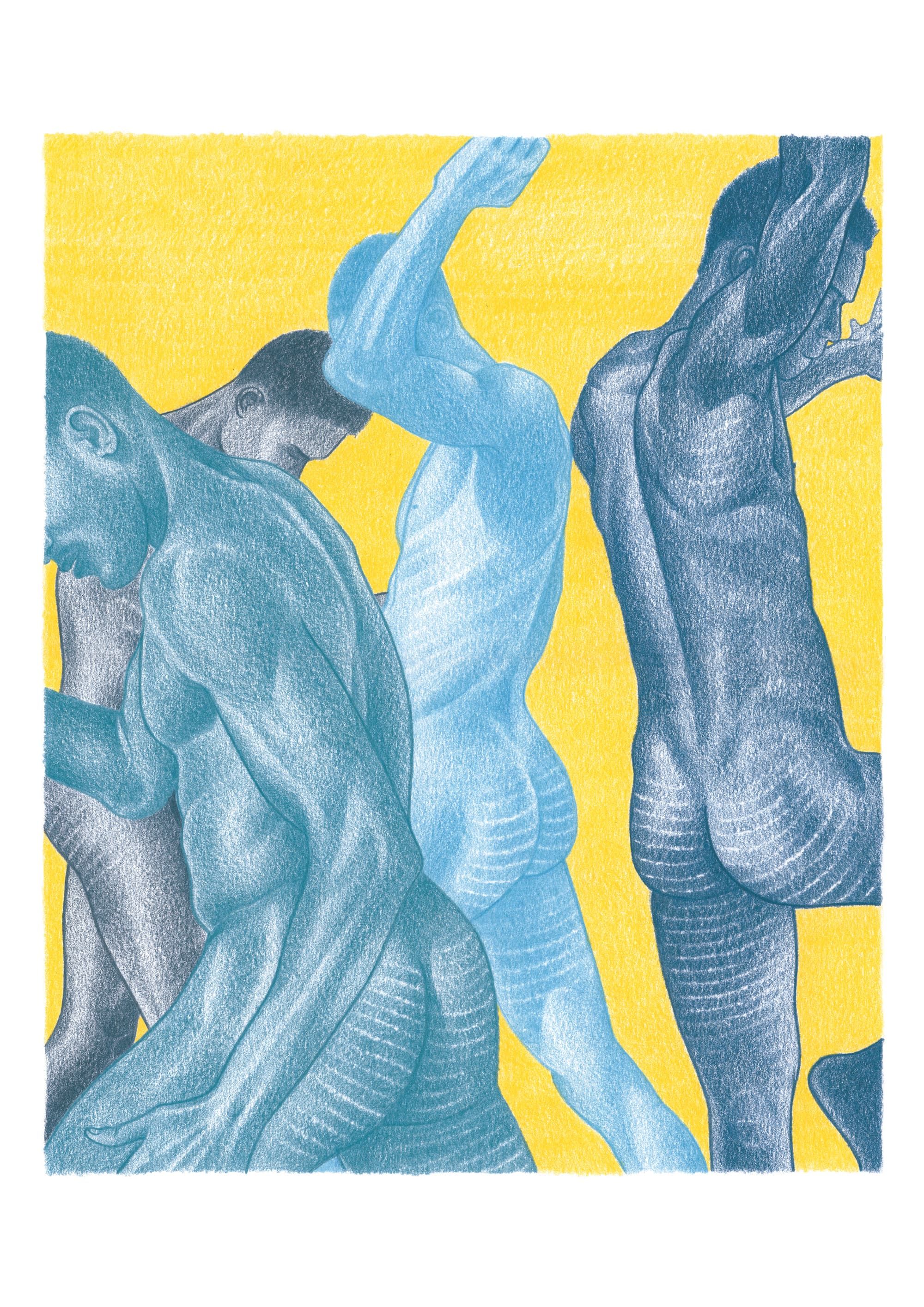 La danse bleue - reproduction dessin A4
