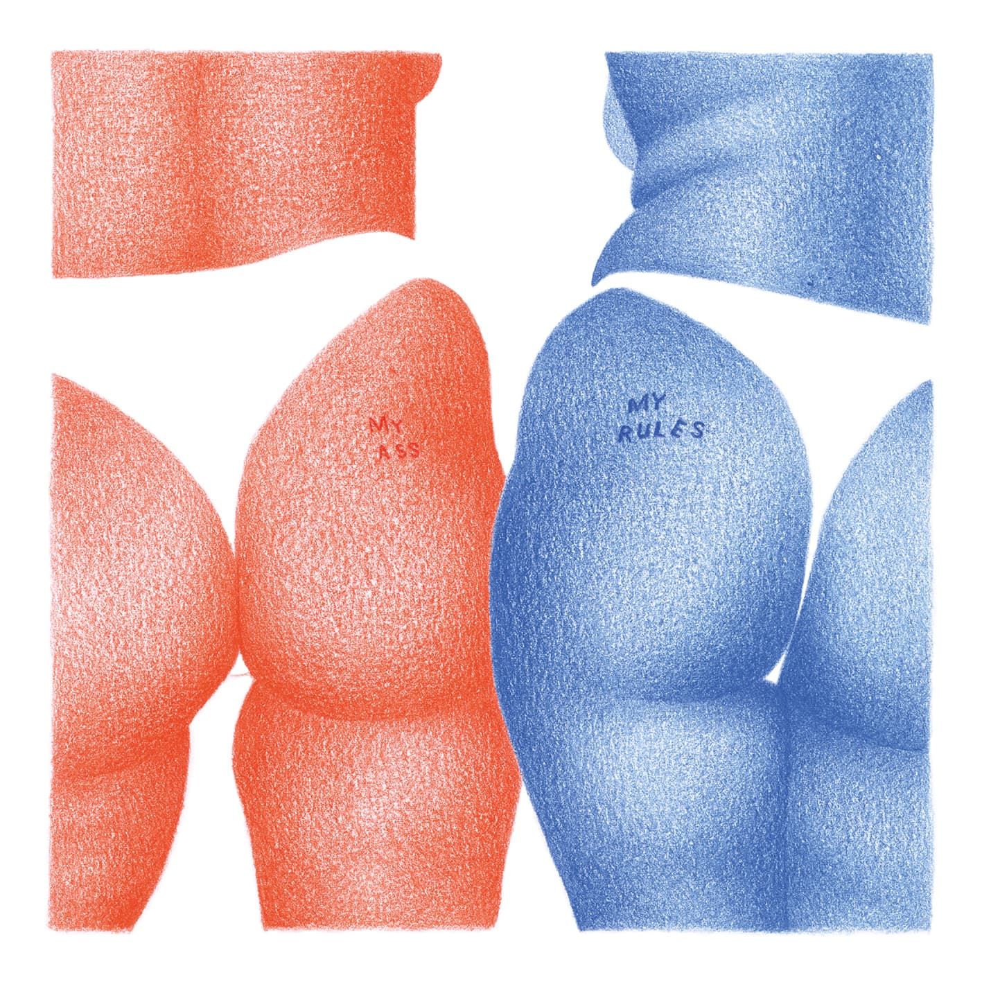 My ass my rules - reproduction dessin 21x21cm