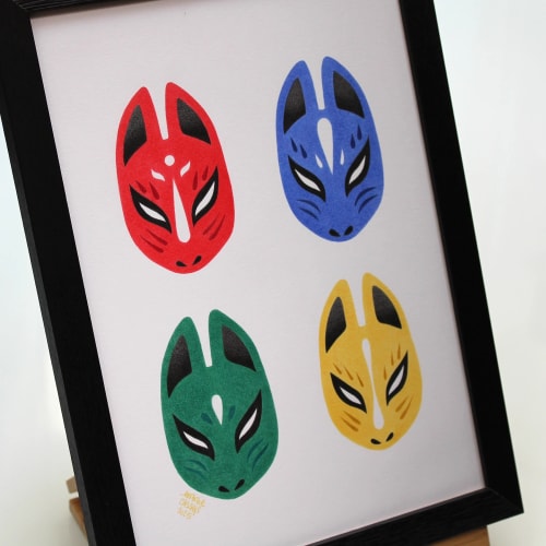 Masques Kitsune