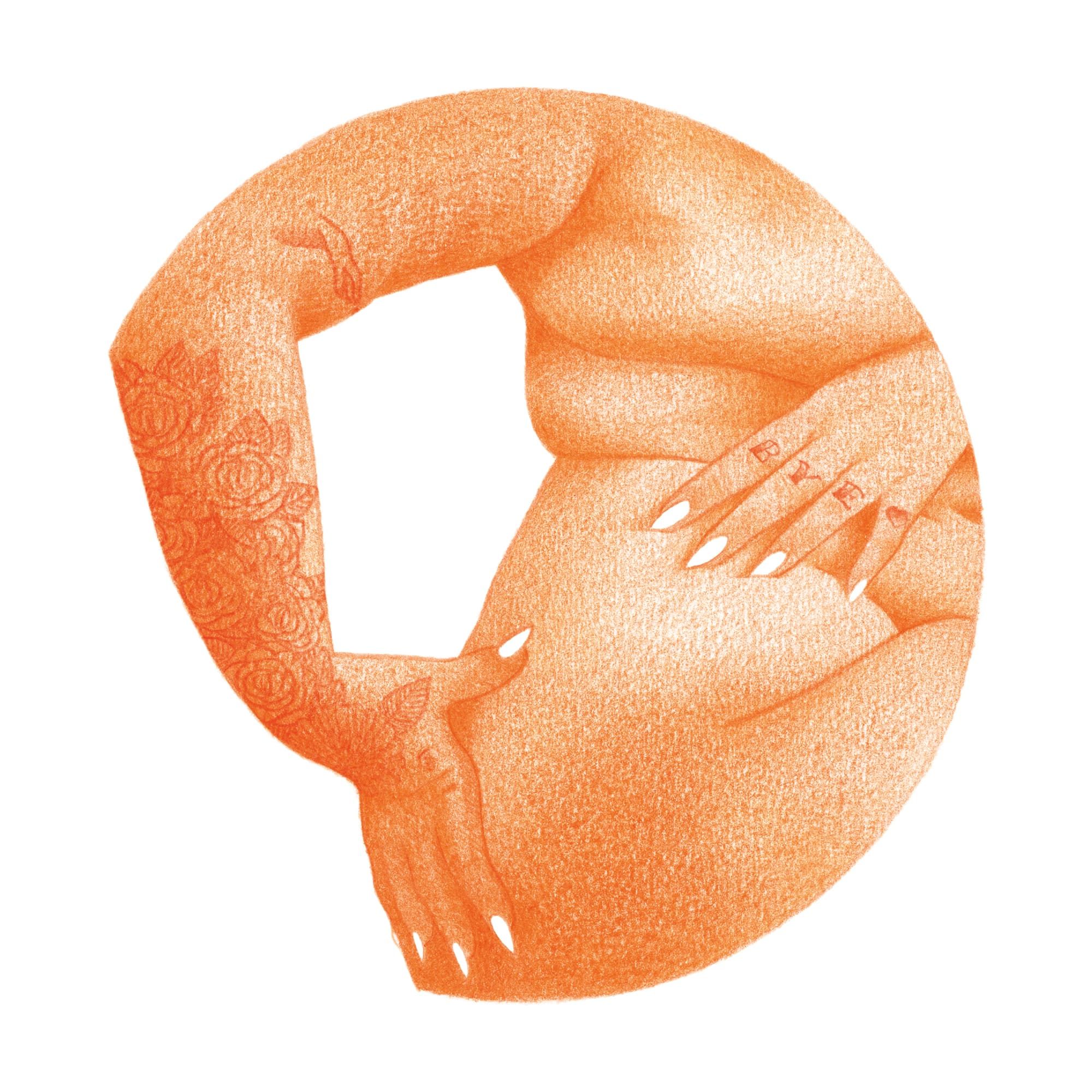 With my white nails - reproduction dessin 30x30cm