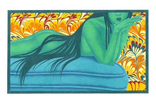 Émeraude au Cosmos - 40x60cm