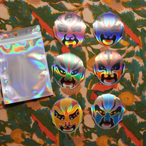 Masques d'opéra chinois - stickers