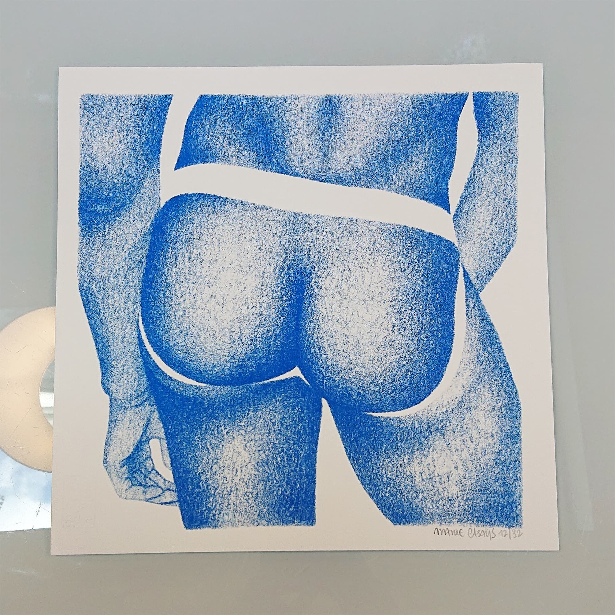 Le bouli bleu outremer - sérigraphie 30x30cm
