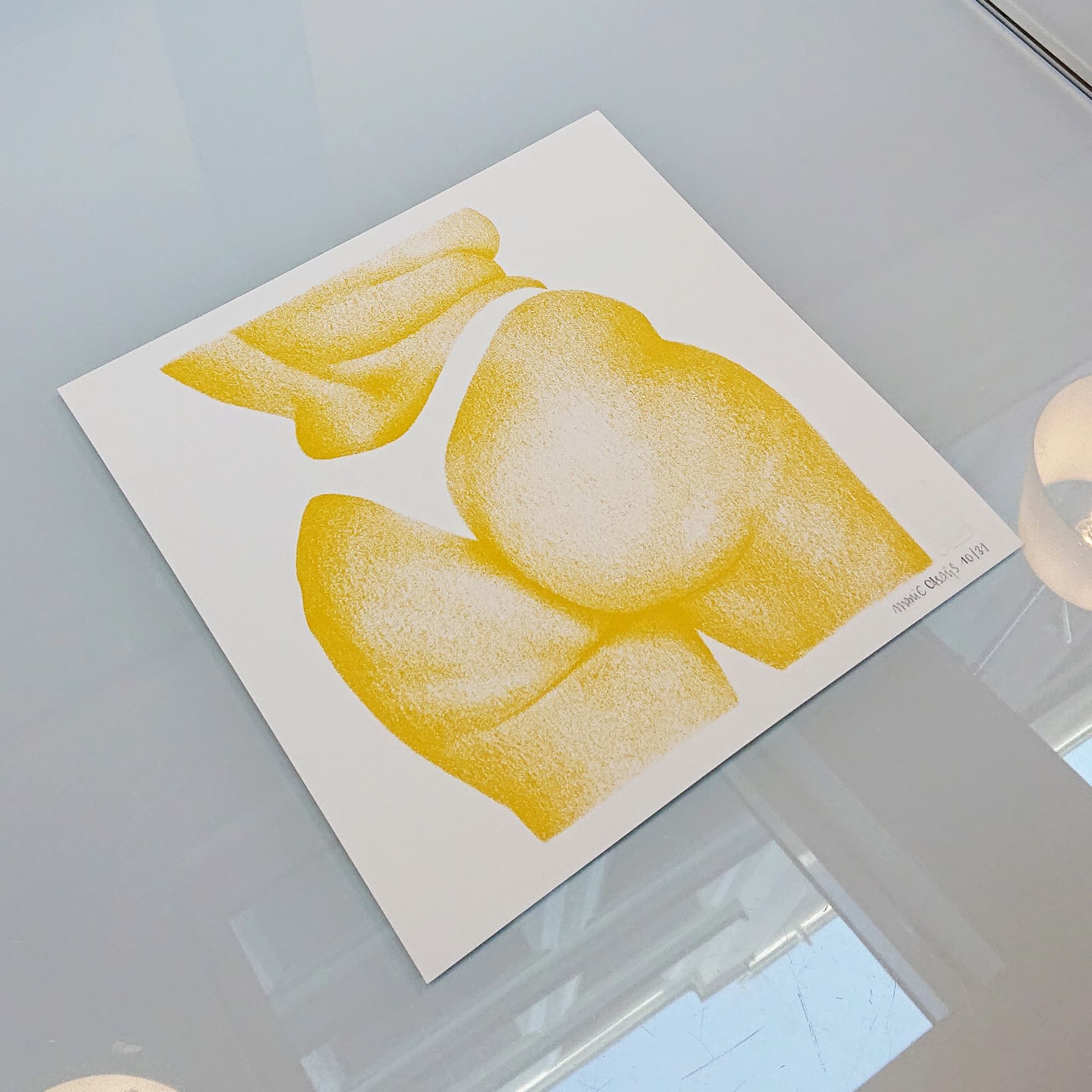 Le bouli jaune - sérigraphie 30x30cm