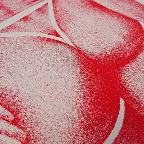 Le bouli rouge - 30x30cm