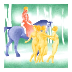 The knight's dream - 30x30cm