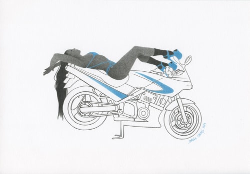 Nannah and her Kawasaki