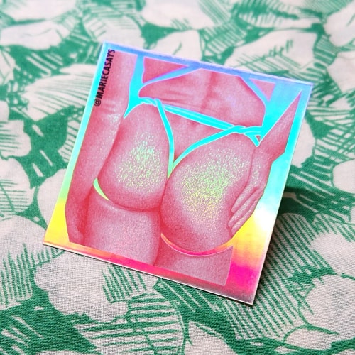 BUTT stickers - holographique