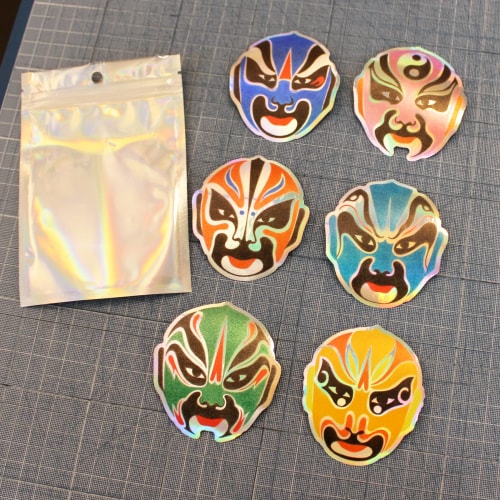 Masques d'opéra chinois - stickers