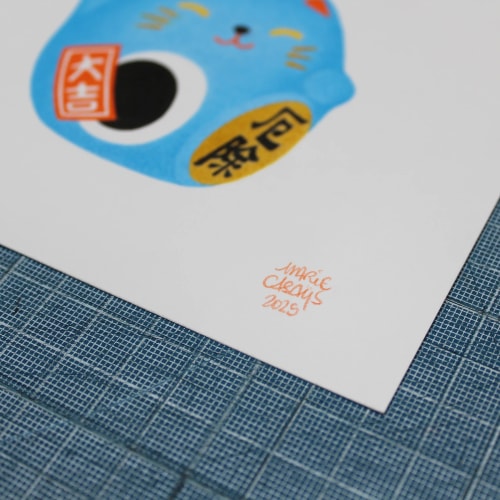 Kokeshi Daruma to Maneki Neko