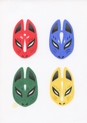 Masques Kitsune