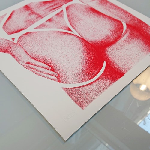 Le bouli rouge - 30x30cm