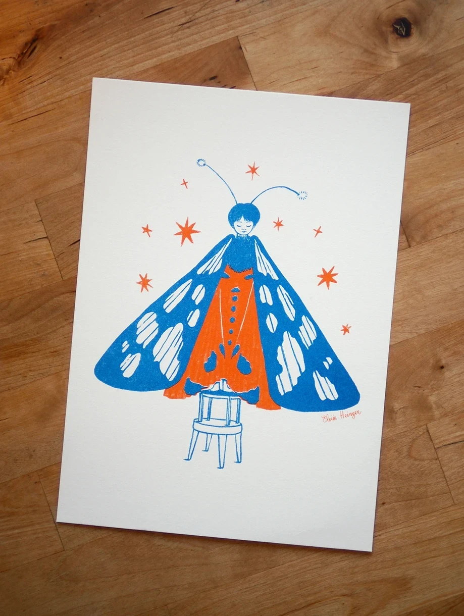 Print A5 - Enfant Papillon