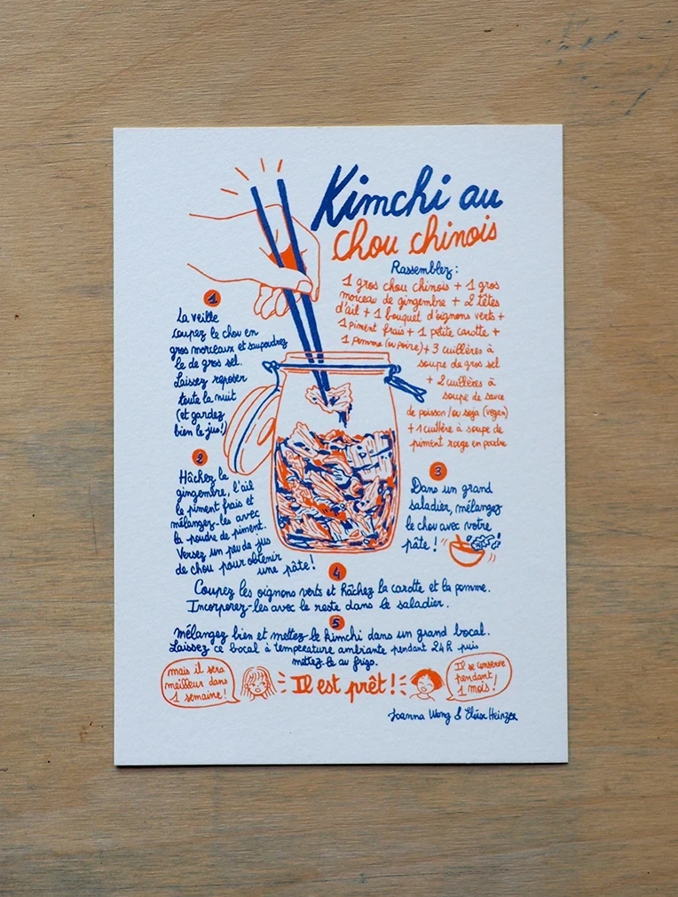 Print A5 - Recette Kimchi