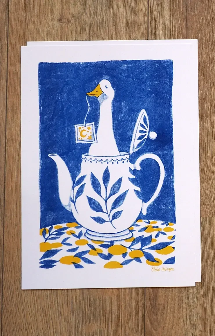 Print A4 • L'oie et la théière