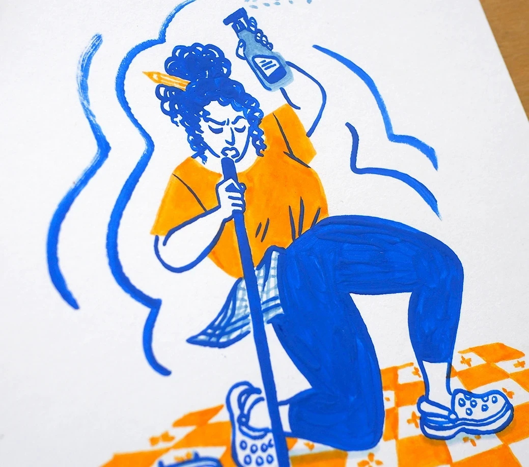 Illustration A5 - Inktober 2025 • N°10 Balayer