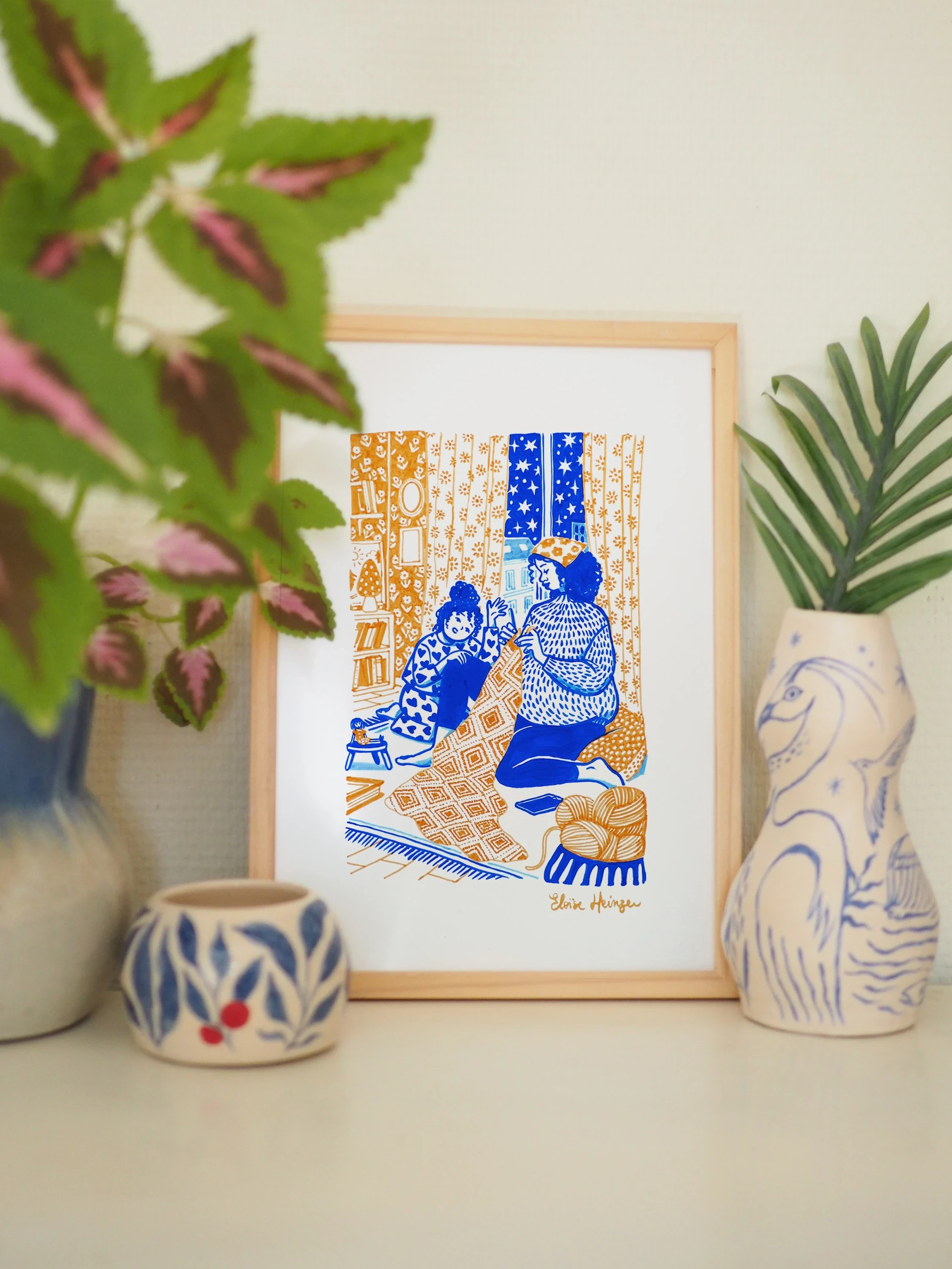 Illustration A4 - Inktober 2025 • N°2 Tisser