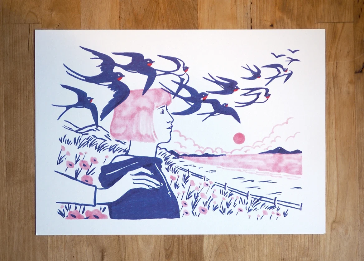 Print A4 • Vol d'oiseaux