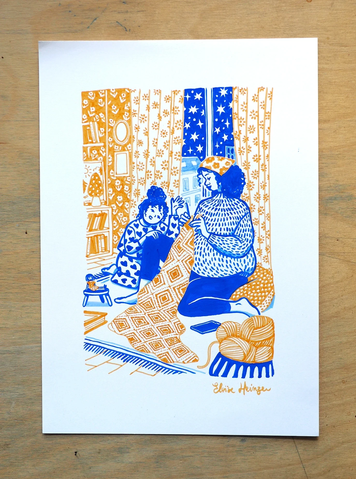 Illustration A4 - Inktober 2025 • N°2 Tisser