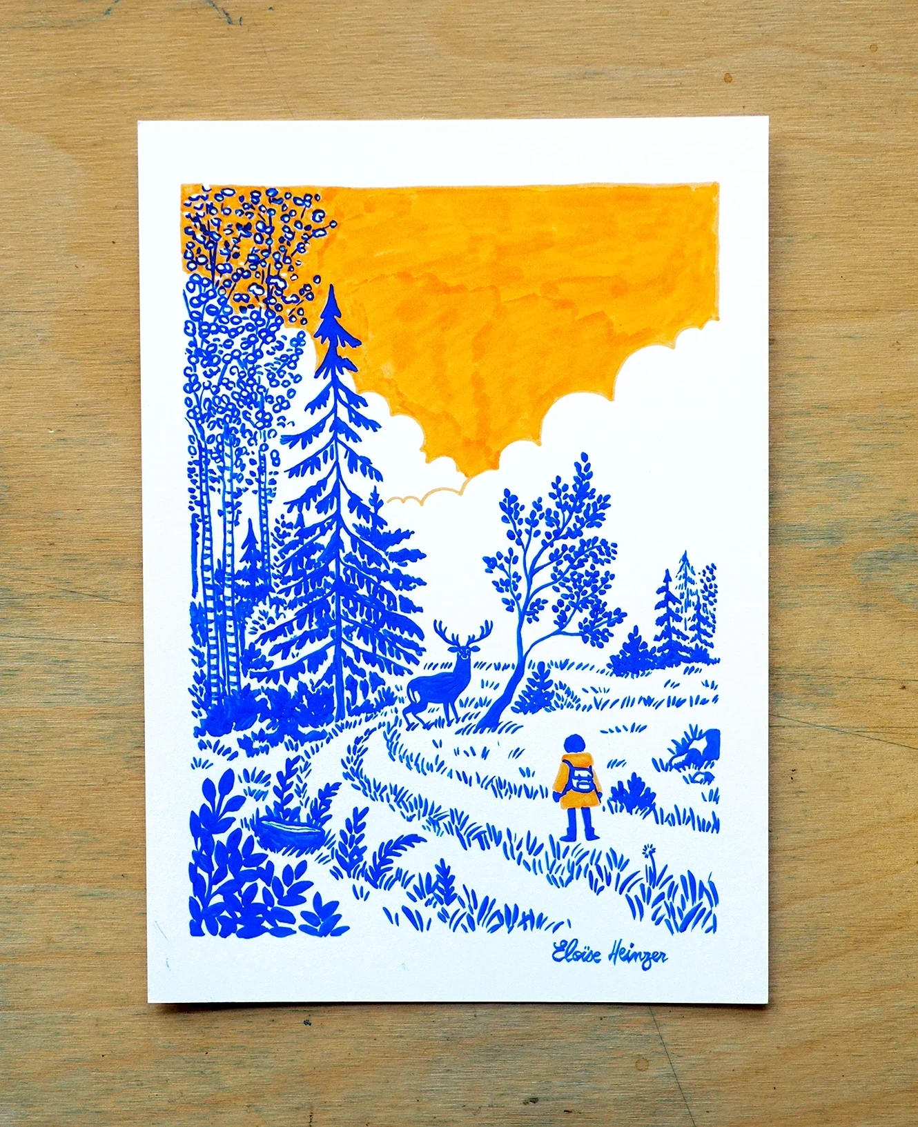 Illustration A5 Inktober 2025 • N°5 Cerf