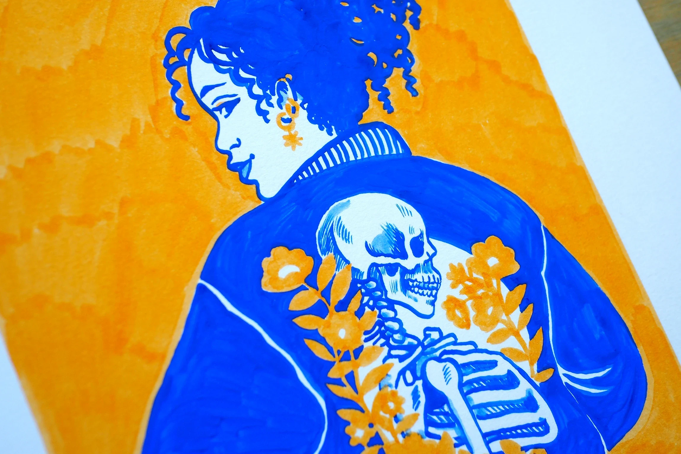 Illustration A4 - Inktober 2025 • N°28 Squelettique