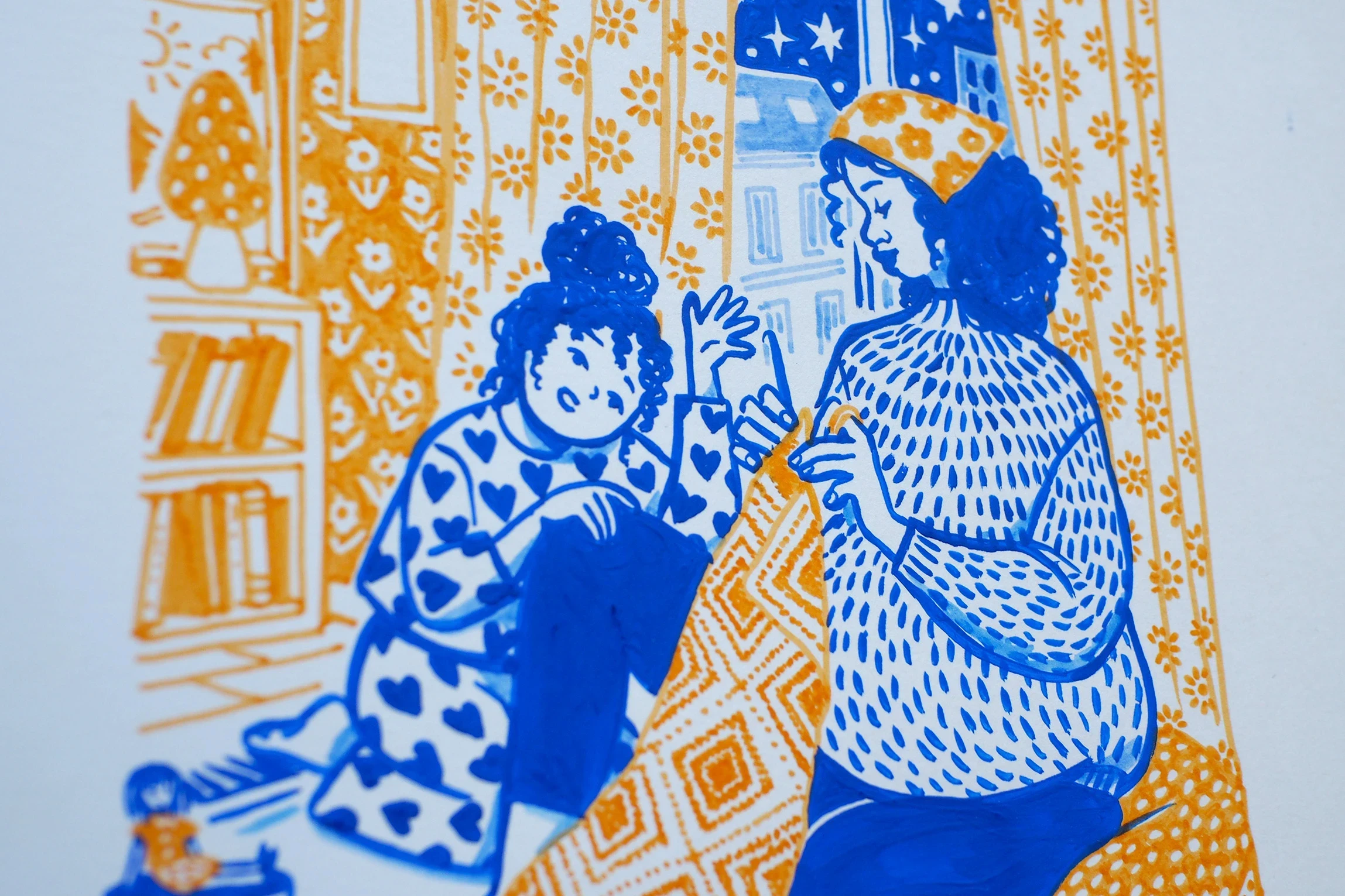 Illustration A4 - Inktober 2025 • N°2 Tisser