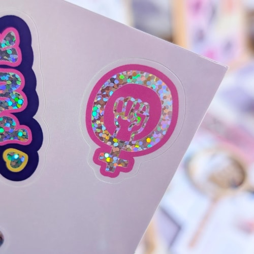 Planche de stickers féministe