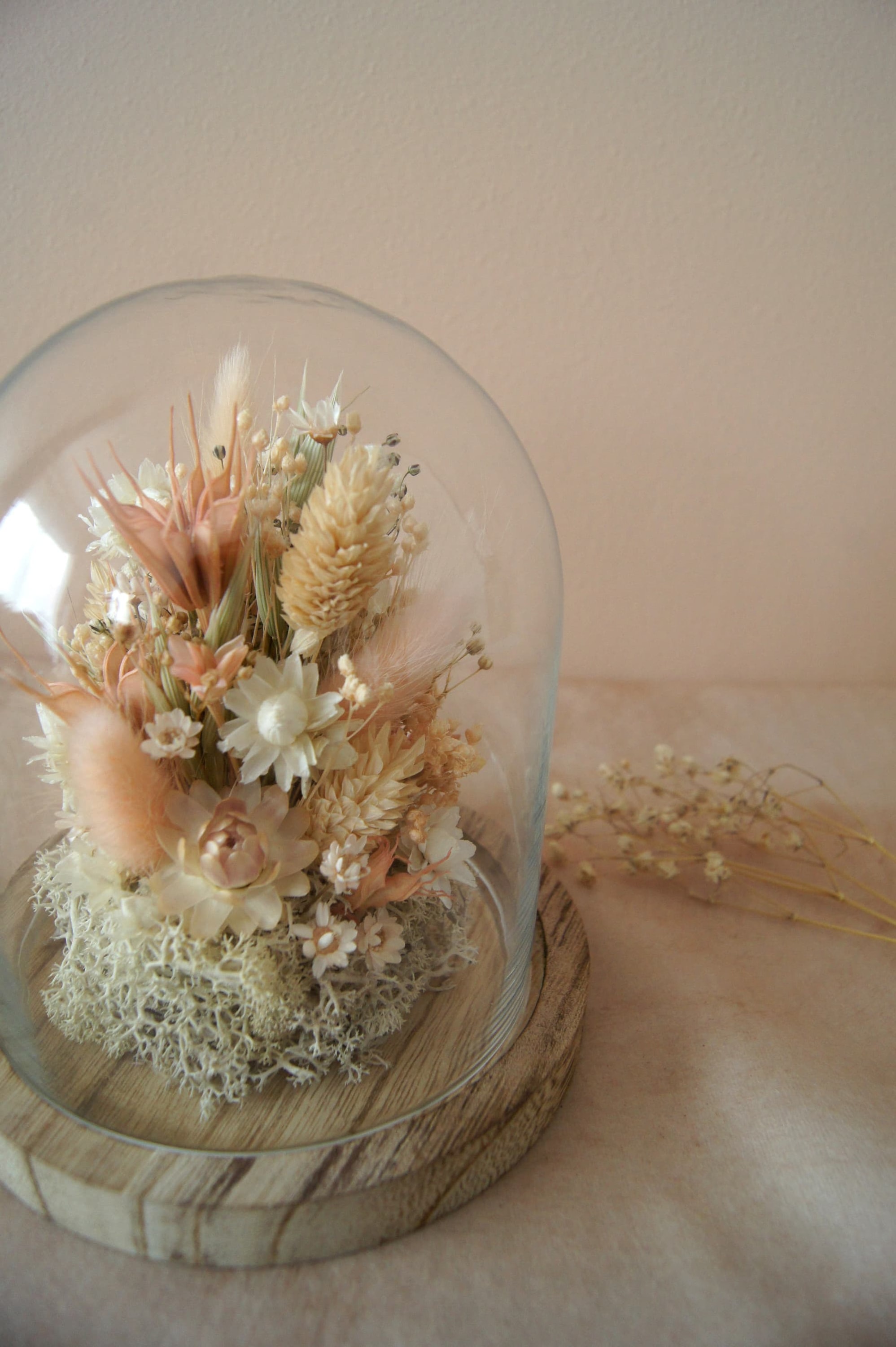 Cloche tons pêche/nude