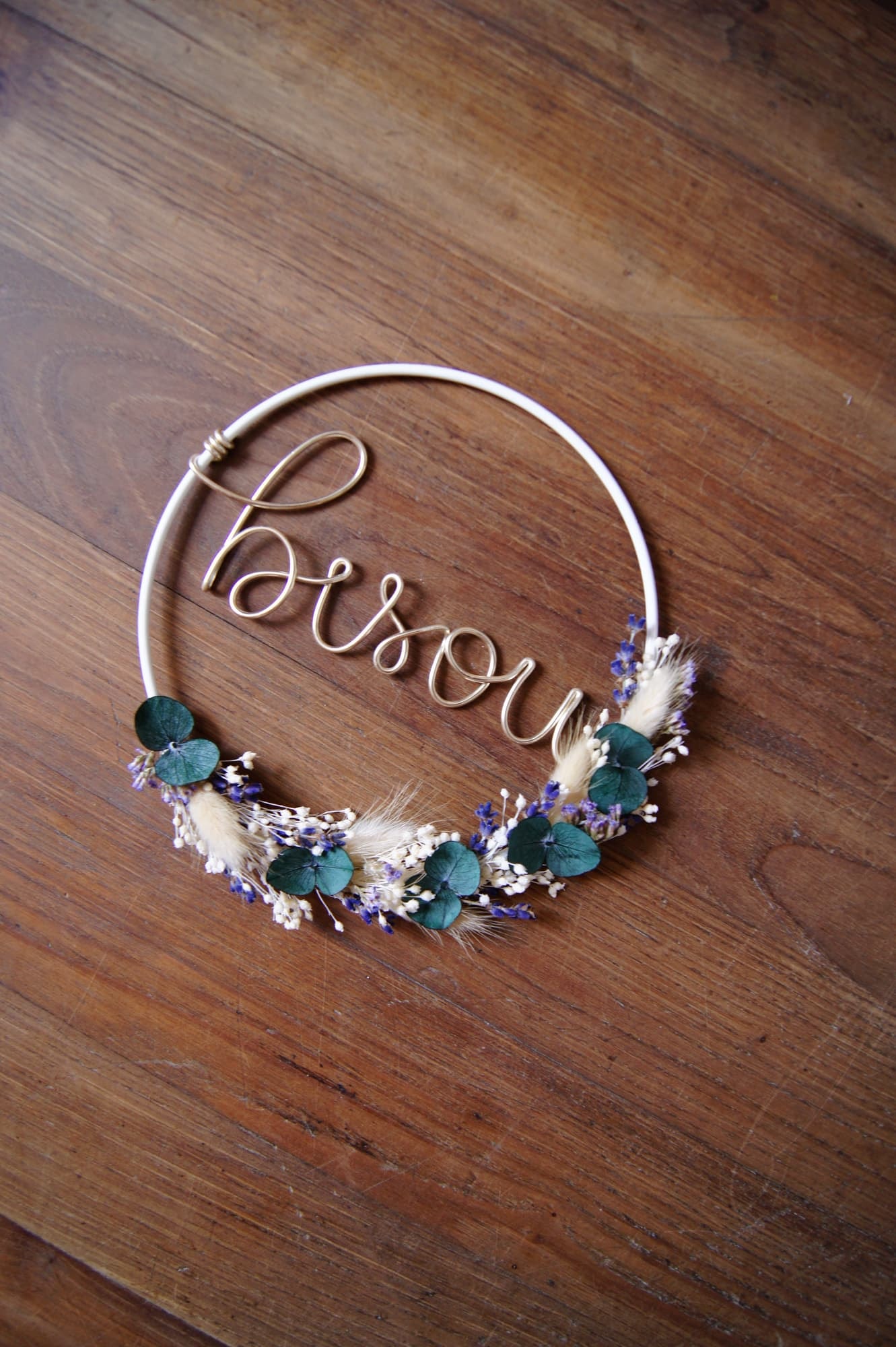 Couronne bleutée Bisou