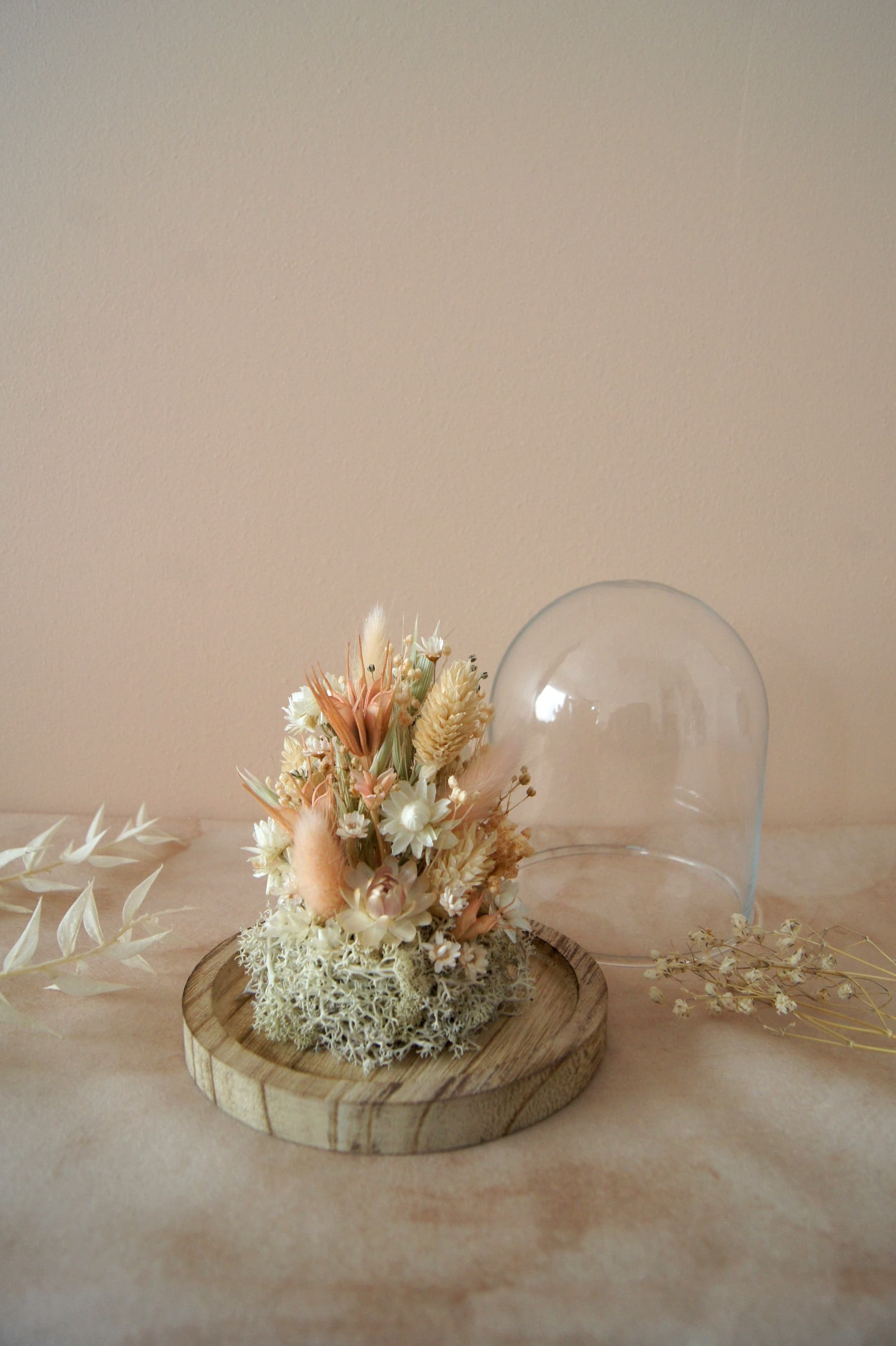 Cloche tons pêche/nude