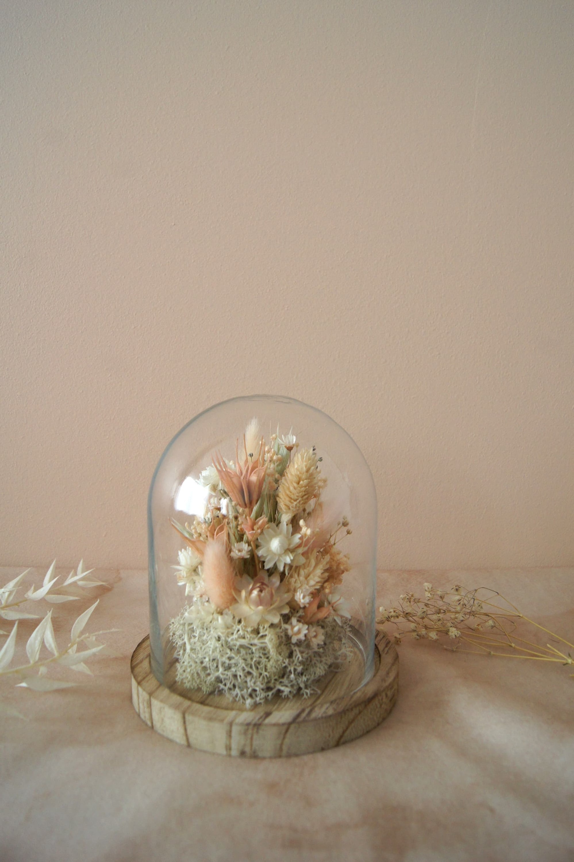 Cloche tons pêche/nude