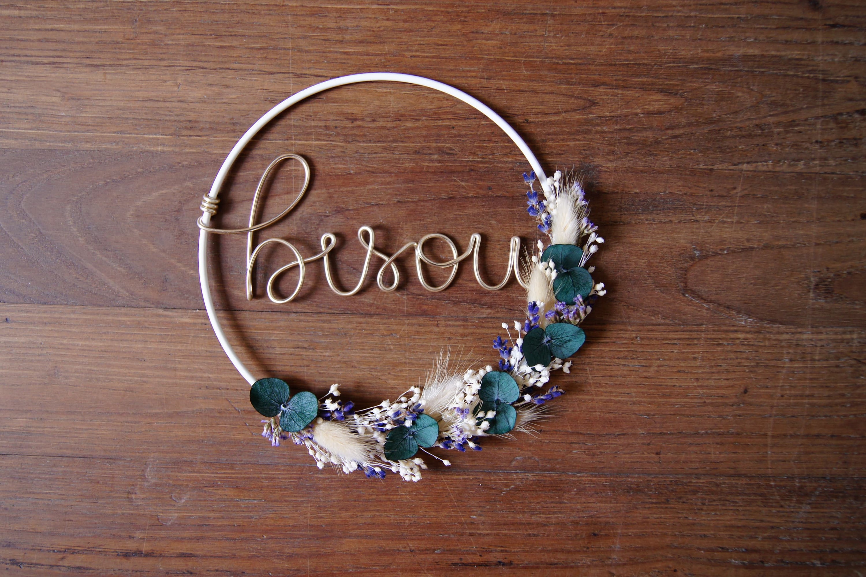 Couronne bleutée Bisou