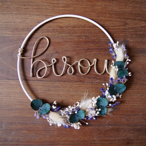 Couronne bleutée Bisou