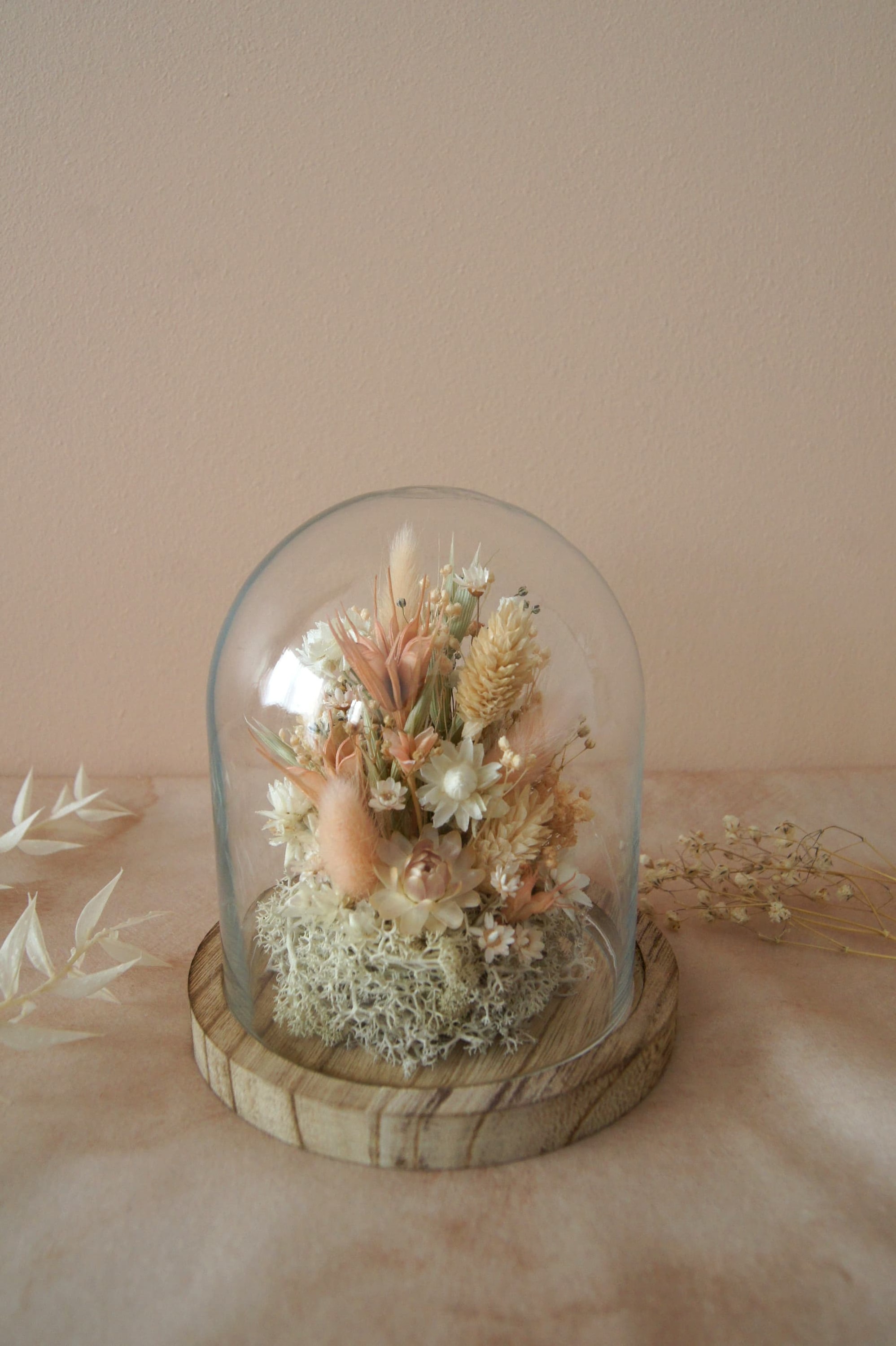 Cloche tons pêche/nude