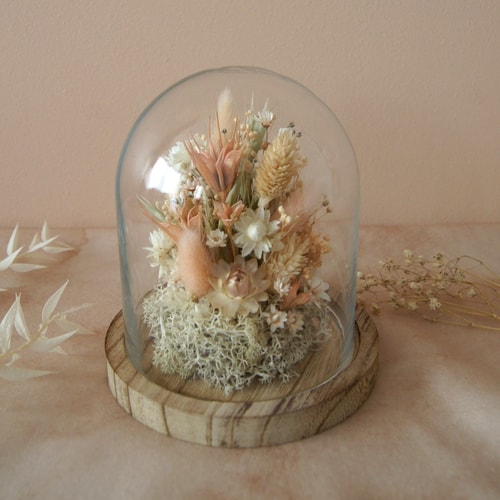 Cloche tons pêche/nude