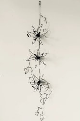 Guirlande de 3 fleurs, lys en fil de fer