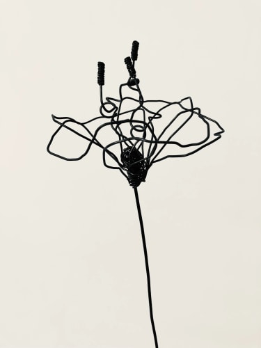 FLEUR EN FIL DE FER A PLANTER XL