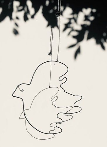 Colombe en fil de fer L