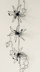 Guirlande de 3 fleurs, lys en fil de fer