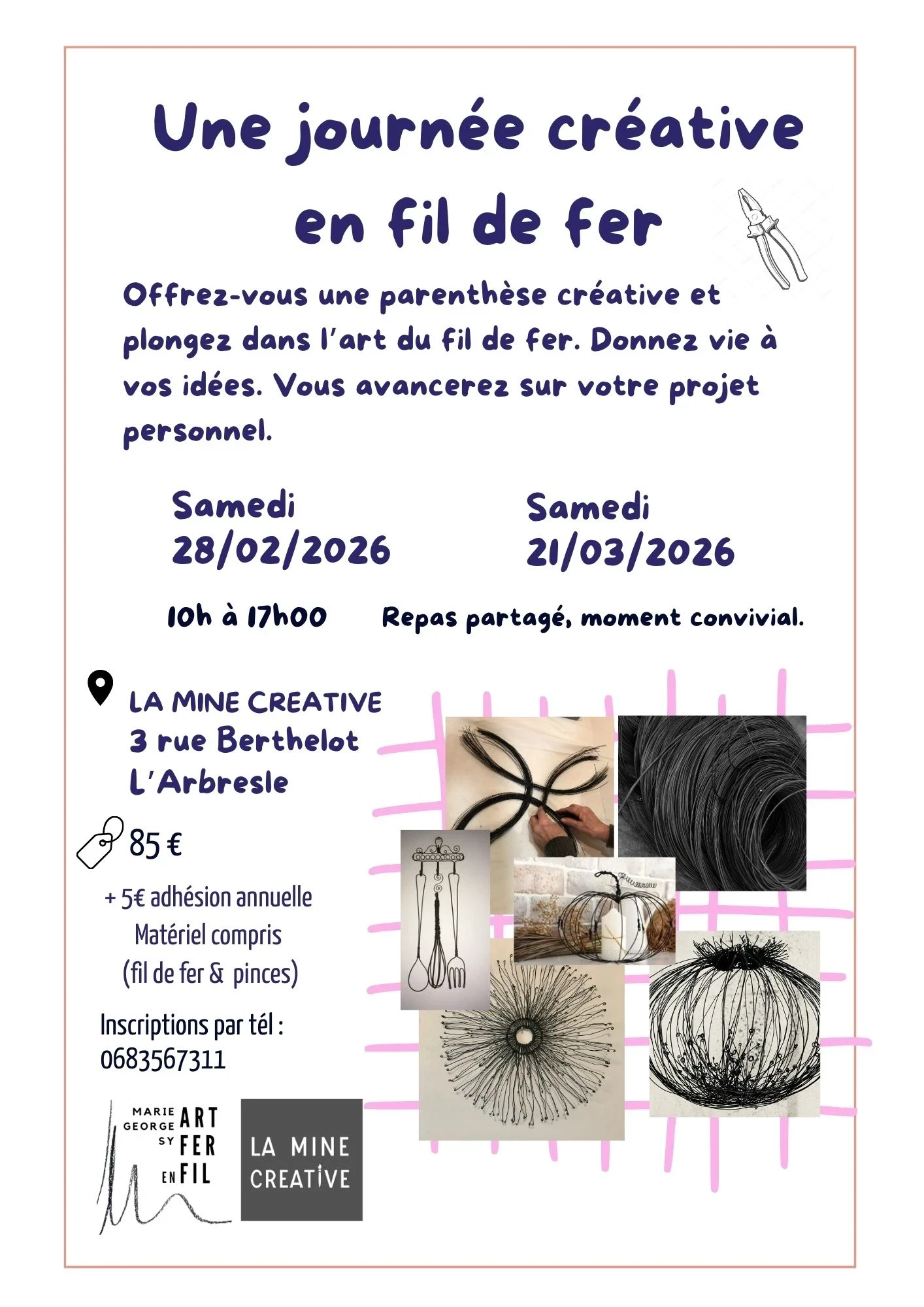 Atelier fil de fer sur une journée