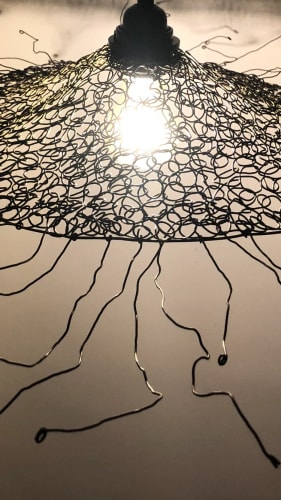 Luminaire en fil de fer diamètre 75 cm
