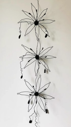 Guirlande de 3 fleurs, LYS en fil de fer L