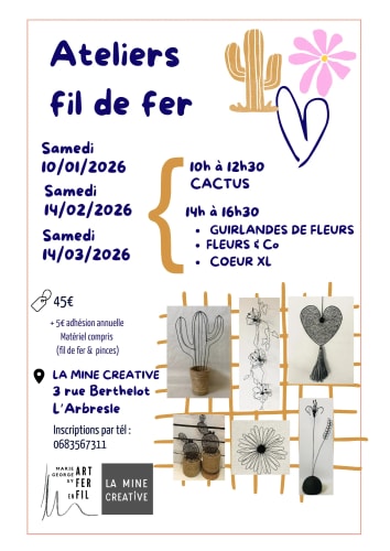 Wire Workshop CACTUS / FLOWERS/HEARTS